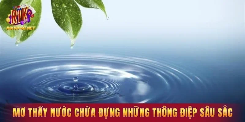 Mơ thấy nước chứa đựng những thông điệp sâu sắc